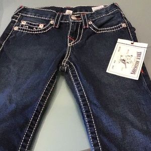 NWT True Religion Boys Denim Blue Jeans P5